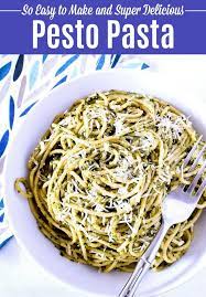 Homemade Pesto Pasta Recipe Homemade Pesto Pesto Pasta Vegetarian Recipes Easy
