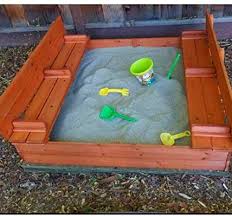 Mesh cover for when sandbox is not in use. Kidkraft Backyard Sandbox Honey Renewed Toys Games Sports Outdoor Play