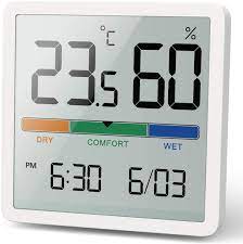 You can choose between two major categories of room thermometer models on the market: Amazon Com Noklead Hygrometer Indoor Thermometer Desktop Digital Thermometer With Temperature And Humidity Monitor Accurate Humidity Gauge Room Thermometer With Clock For Home Garage Greenhouse Wine Cellar Home Kitchen