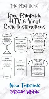 Htv Vinyl Care Instructions Plus A Free Printable Here Are Some Tips For Washing Your Shirts And Or Cup Cricut Tutorials Cricut Vinyl Cricut Projects Vinyl