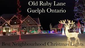 Best Neighbourhood Christmas Lights Old Ruby Lane In Guelph Ontario Canada Youtube