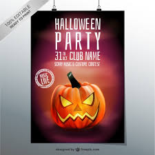 Check spelling or type a new query. Free Vector Halloween Party Poster Template With Pumpkin