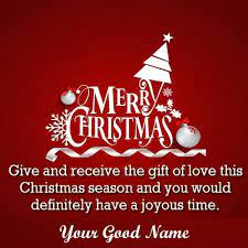 Merry Christmas Greeting Card Message With Name Wishes Image Christmas Wishes Greetings Christmas Wishes Messages Merry Christmas Wishes Quotes