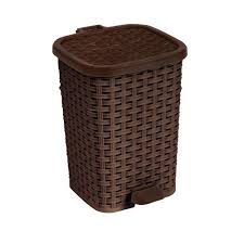 Wicker kitchen trash basket with metal liner. Wicker Style Step Trash Can Compact Trash Can Good For Dorm Room Kitchen Bathroom Or Office Keeps The Room Neat And Clean 6 Qt Brown Color By Superio Walmart Com Walmart Com