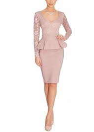 Ssyiz Women S V Neck Long Lace Sleeves Peplum Cocktail Midi Dress Amazon Fashion Vestido Para Gorditas Disenos De Vestido Vestido De Reunion