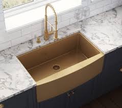 Choose from sinks in a wide selection of sizes and styles. 36 Inch Apron Front Farmhouse Kitchen Sink Brass Tone Matte Gold Stainless Steel Single Bowl Ruvati Usa