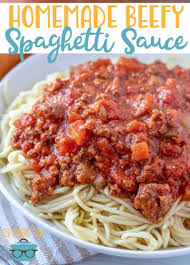 Homemade Beefy Spaghetti Sauce Video Recipe Spaghetti Sauce Recipe Homemade Spaghetti Country Cooking