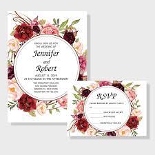 Classic Burgundy And Blush Floral Inspired Wedding Invitation Pwif011 Pro Wedding Invites