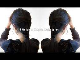 12 Quick Simple Hairstyles Youtube Easy Hairstyles Hair Styles Daily Hairstyles