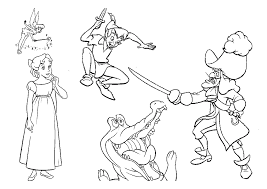 Peter Pan Para Colorear Campanilla Para Colorear Peter Pan Dibujo Peter Pan Dibujos