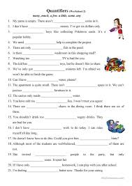 Quantifiers Many Much A Few A Little Some Any 2 Worksheet Free Esl Printable Worksheets Made In 2020 English Grammar Worksheets Learn English English Lessons