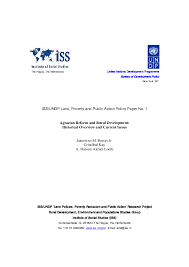 PDF) Agrarian Reform and Rural Development: Historical Overview and Current  Issues