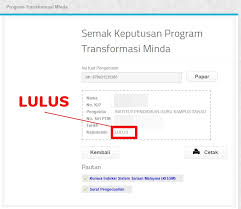 Perhatian buat pelajar lepasan sekolah samada tingkatan 5 mahupun tingkatan 6 dan juga lepasan kolej matrikulasi yang ingin melanjutkan pelajaran ke. Perkara Yang Perlu Dilakukan Selepas Menyertai Program Transformasi Minda