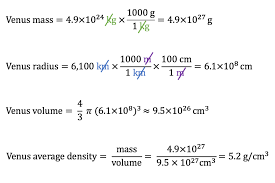 This example is almost too good. Do The Math Density Earth Space Science