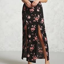 Textured floral pattern skirt forever 21. Forever 21 Skirts Forever2 Long Flower Skirt Size M Poshmark