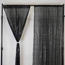 52 X 64 Black Sequined Window Curtains Drapes Panels In 2021 Curtains Drape Panel Drapes Curtains