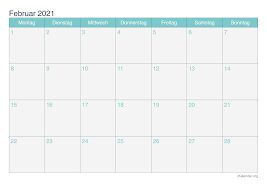 Dieser ferienkalender hilft ihnen, den überblick zu behalten. Kalender Februar 2021 Zum Ausdrucken Ikalender Org
