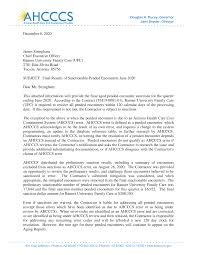 December 8, 2020 James Stringham Chief Executive Officer Banner University  Family Care (UFC) 2701 East Elvira Road Tucson, Arizo