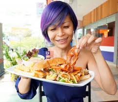 E3 deep fried pork with bbq sauce. Wok And Pan Melaka Hainanese Pork Chop Spicy Oriental Pork Burger Rebecca Saw