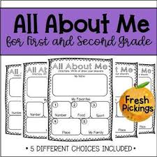 Free printable first grade all about me worksheet. 1st Grade All About Me Worksheets Teaching Resources Tpt