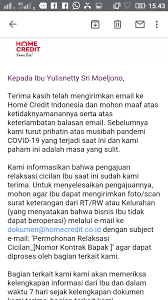 Pinjaman online ojk terbaik, aman, terpercaya, cepat cair kurang dari 24 jam atau hanya beberapa menit saja, tanpa jaminan dan syarat mudah. Ancaman Tindakan Hukum Dari Home Credit Yang Tidak Merespon Permohonan Restrukturisasi Cicilan Media Konsumen