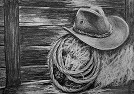 How To Draw A Cowboy Hat Cowboy Paintings Cowboy Drawing Still Life Drawing
