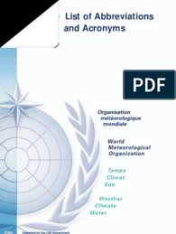Libro un servicio al jefe : Wmo List Abbreviations Nature