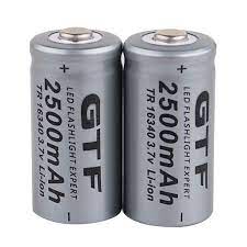 Gtf 3 7v 2500mah Lithium Li Ion 16340 Battery Cr123a Rechargeable Batteries 3 7v Cr123 For Laser Pen Led Flash Led Flashlight Flashlight Rechargeable Batteries