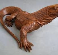 ≥ Tropisch Hardhout Komodo Varaan Beeld Sculptuur Indonesië ...