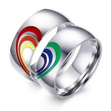Golden painted on alibaba.com are offered as individual items as well as in sets. Buy Aeici 8mm Lgbt Pride Flag Couple Rings For Gay Lesbian Rainbow Matching Heart Bands Red 8 Blue 11 At Amazon In