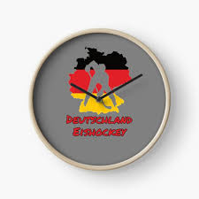 Deutscher eishockey bund logo by unknown author license: Ice Hockey Germany Clocks Redbubble