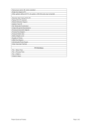 Electrical Checklist