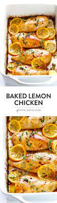 This Easy Baked Lemon Chicken Recipe Is Made With Simple Fresh Ingredients It S Perfectly Cooked So T Baked Lemon Chicken Lemon Chicken Recipe Chicken Recipes