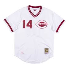 Currently, during spring training, the phillies wear solid red practice jerseys with pinstriped pants for grapefruit league home games. Authentic Jersey Cincinnati Reds 1975 Pete Rose Shop Mitchell Ness Authentic Jerseys And Replicas Mitchell Ness Nostalgia Co