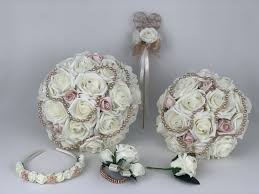 Favorite add to more colors 500 pc silk rose flower petals wedding bridal decoration confetti floral favor. Artificial Wedding Flowers Package Rose Gold Beads Beautiful Bouquets