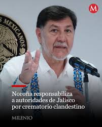 Gerardo Fernández Noroña, presidente de la Mesa Directiva del Senado, acusó  que la responsabilidad de los crematorios clandestinos encontrados en un  rancho de Teuchitlán recae en los órdenes de gobierno municipal y