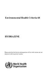 Hexamethylene diisocyanate is a pale yellow liquid with a strong odor. Environmental Health Criteria 68 Hydrazine