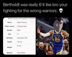 Share the best gifs now >>>. Bertholdt Was Really 6 4 Like Bro Your Fighting For The Wrong Warriors Bertolt Hoover As