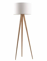 The vintage, caged spotlight design of this decmode 46666 floor lamp boasts a brass finish and stands on an adjustable wooden tripod base. Zuiver Tripod Floor Lamp From Wood Natural White 151x50cm Lefliving Com