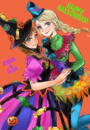 Happy Halloween From Anna And Elsa Disney Disney Frozen Disney University