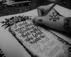 Decorated Skin Creative Lettering Tattoo Lettering Lettering Fonts