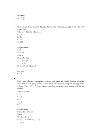 Contoh Soal Barisan Dan Deret Aritmatika Smk