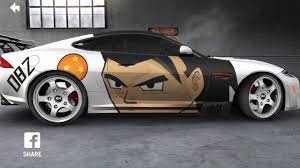 You will notice in the pic the car is named mr. Dragon Ball Car