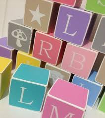 Vintage Straight Edge Name Blocks Personalized Wooden Letters Wooden Letters Name Blocks