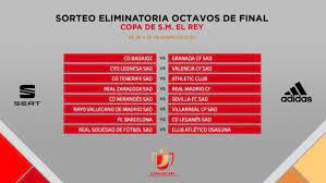 Gelaran partai final antara athletic bilbao vs barcelona ini akan digelar di stadion estadio la cartuja, sevilla kick off pukul 02.30 wib. Sorteo Octavos Copa Del Rey 2020 Resultado Y Horarios De Los Partidos