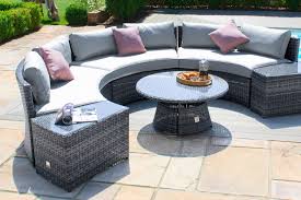 Evre rattan outdoor garden furniture set conservatory patio (sealed return). Maze Rattan Half Moon Sofa Set Grey The Clearance Zone