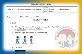 35 contoh soal penjaskes kelas vii smp/mts semester ganjil kurikulum 2013. Soal Ph Uh Pjok Kelas 4 Kurikulum 2013 Semua Tema Guru Maju