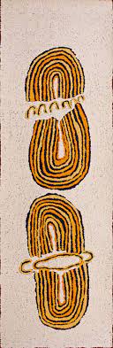 Yuyuya Nampitjinpa Rockhole Of Umari Water Dreaming Stories Yn1707138 87 X 28 Cm Art Aborigene D Australie Aboriginal Signature Estrangin Gallery Aboriginal Art Art Aboriginal Painting