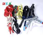 Customized 6mm Black and White Jacquard Nylon Drawcord with Logo Metal Tips  for Garment Pants
