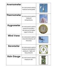 Weather Instrument Matching Cards Weather Science Teaching Weather Weather Instruments
